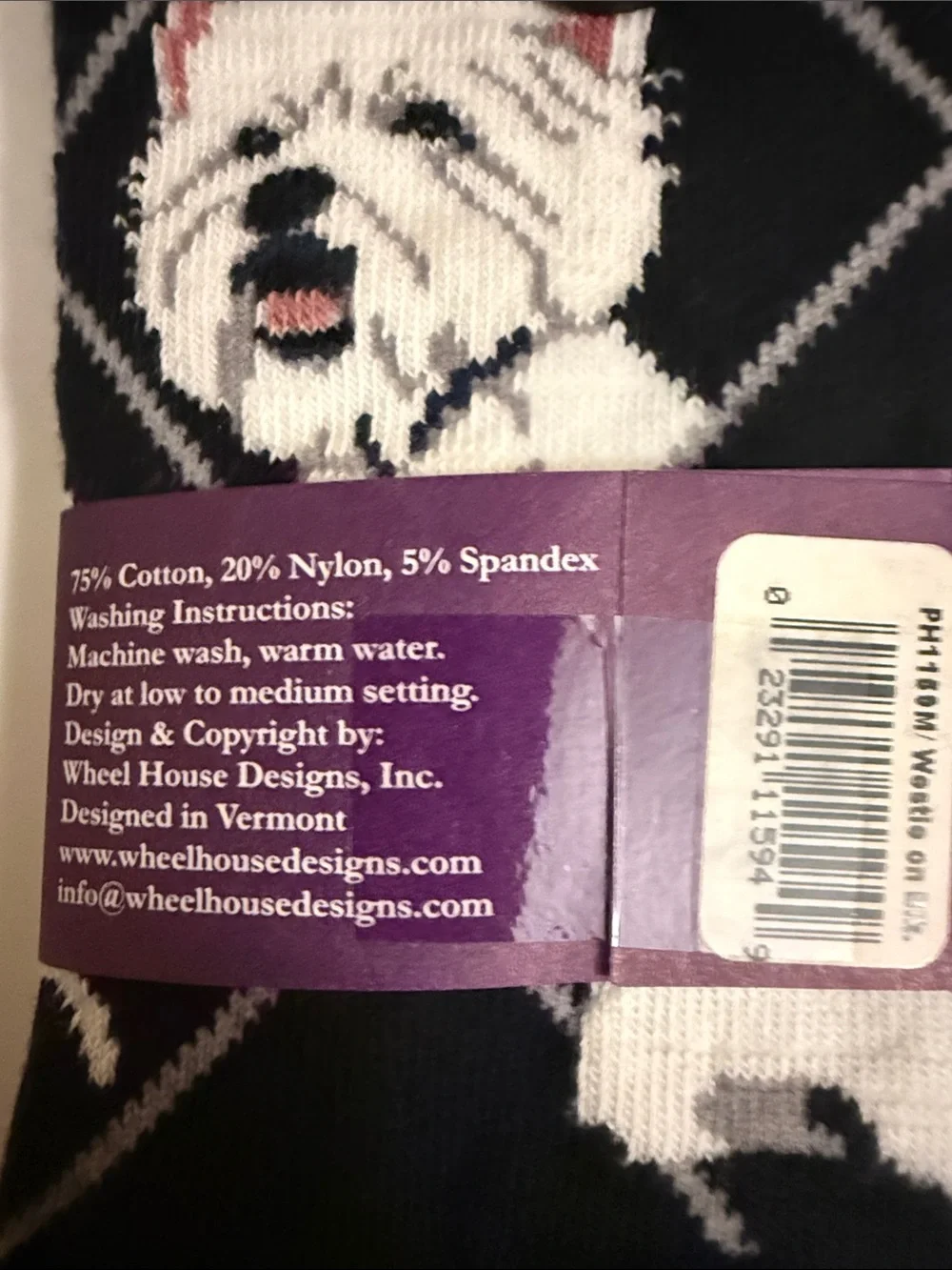 Black Westie Novelty Crew Socks